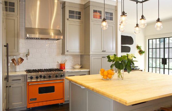 Craftsman Bungalow - Kitchen Remodel in Midtown: orange oven