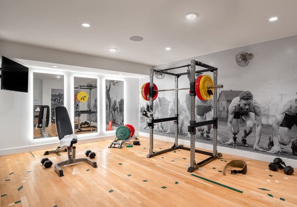 home gym and exercise room