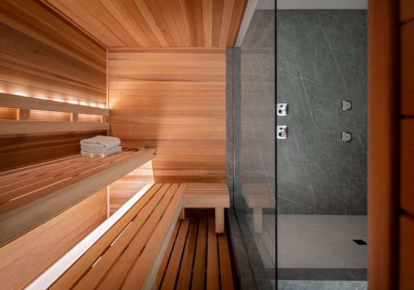 new sauna addition in atlanta-area basement