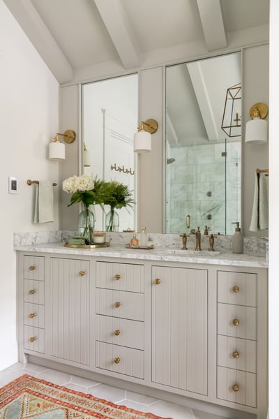 Timeless Neutral Bathroom Vanity In Atlanta | Copper Sky Design + Remodel 