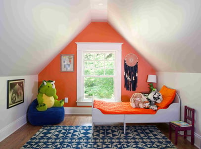 Oakhurst 2nd Story Addition bedroom triangle ceiling