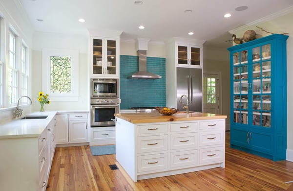 Transitional Blue Kitchen