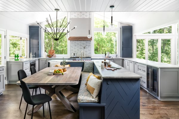 Banquette Kitchen Renovation in Sandy Springs Atlanta | Copper Sky Design & Remodel