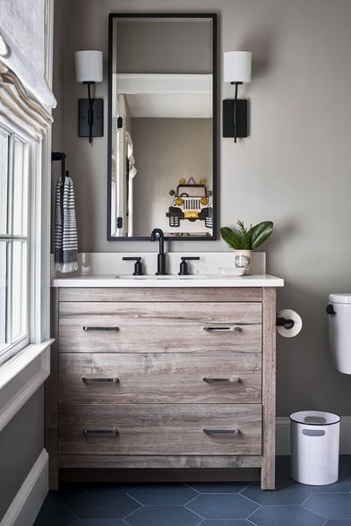 Light Wood Vanity In Atlanta | Copper Sky Design + Remodel 