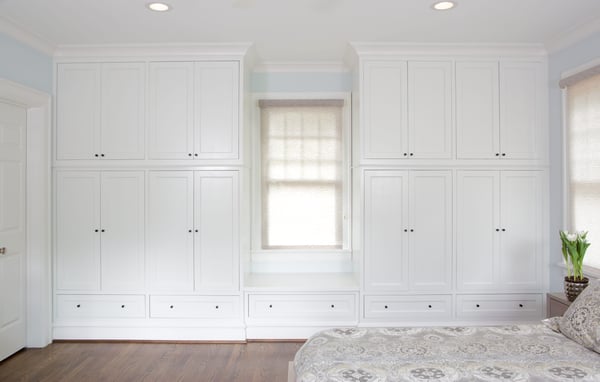 wall to wall cabinetry in master bedroom